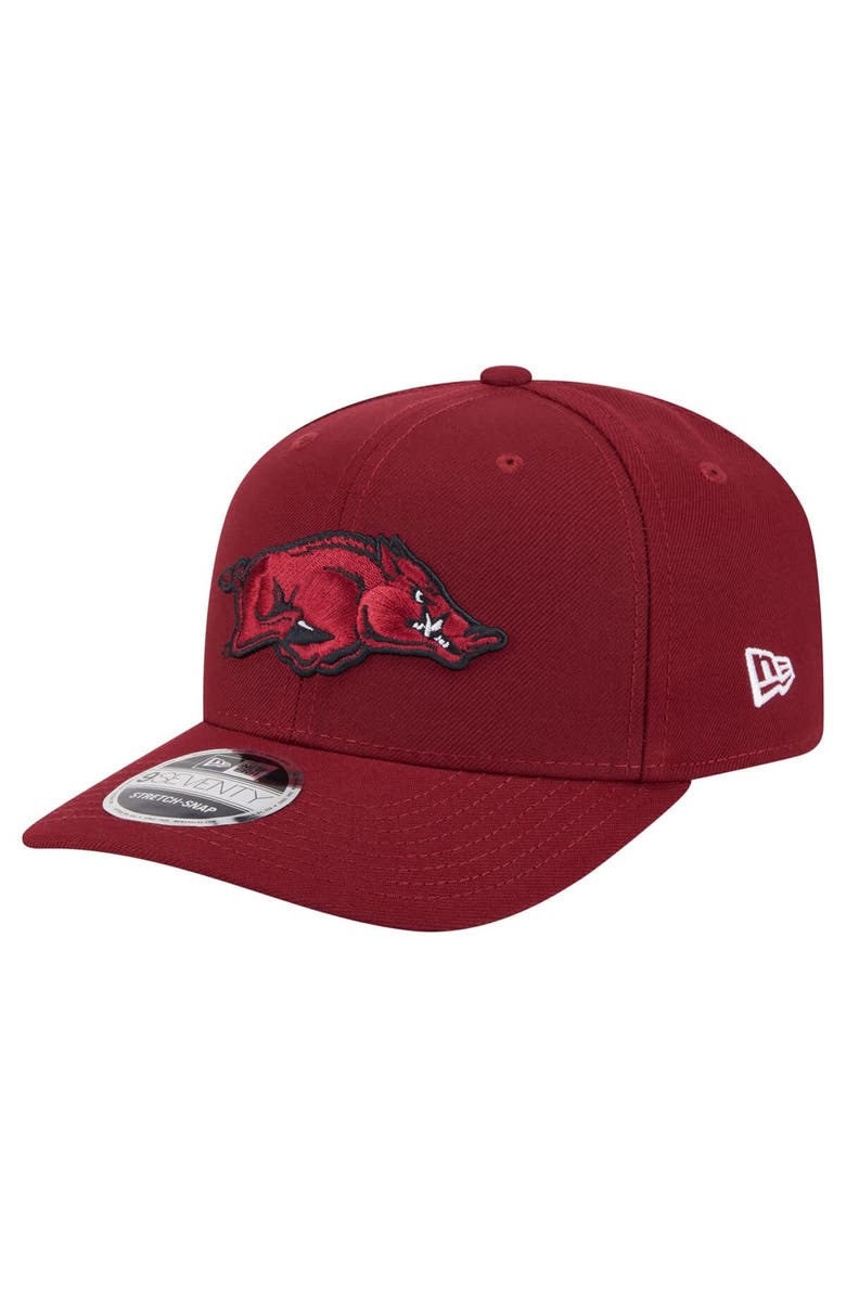 New Era Men's New Era Cardinal Arkansas Razorbacks Team Collective 9SEVENTY Stretch-Snap Adjustable Hat, Main, color, Cardinal