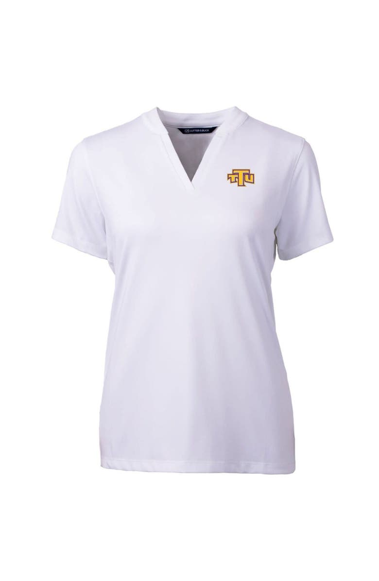 Cutter & Buck Women's Cutter & Buck White Tennessee Tech Golden Eagles Forge Blade V-Neck Top, Alternate, color, 
