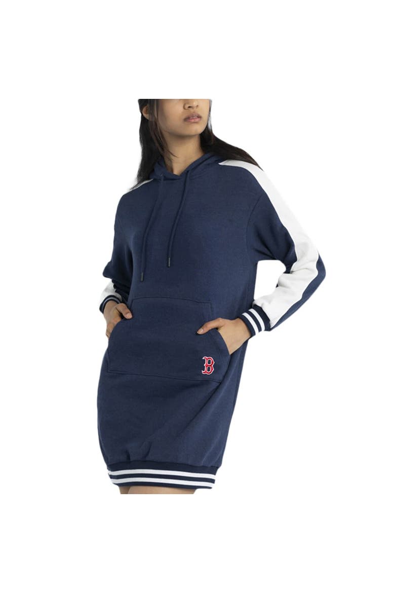 Women's Lusso Navy Boston Red Sox Mara Tri-Blend Hoodie Dress, Main, color, Navy