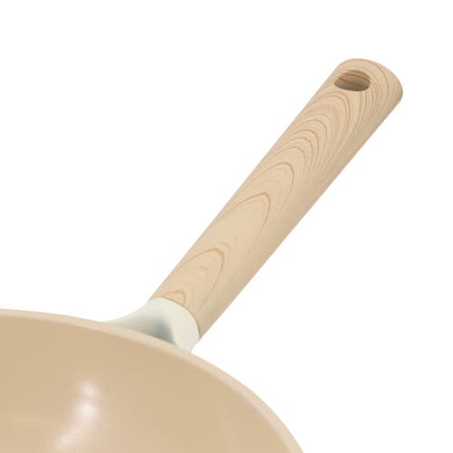 Gibson Elite Folkstone 10 Inch Ceramic Nonstick Cast Aluminum Frypan In Beige In Neutral
