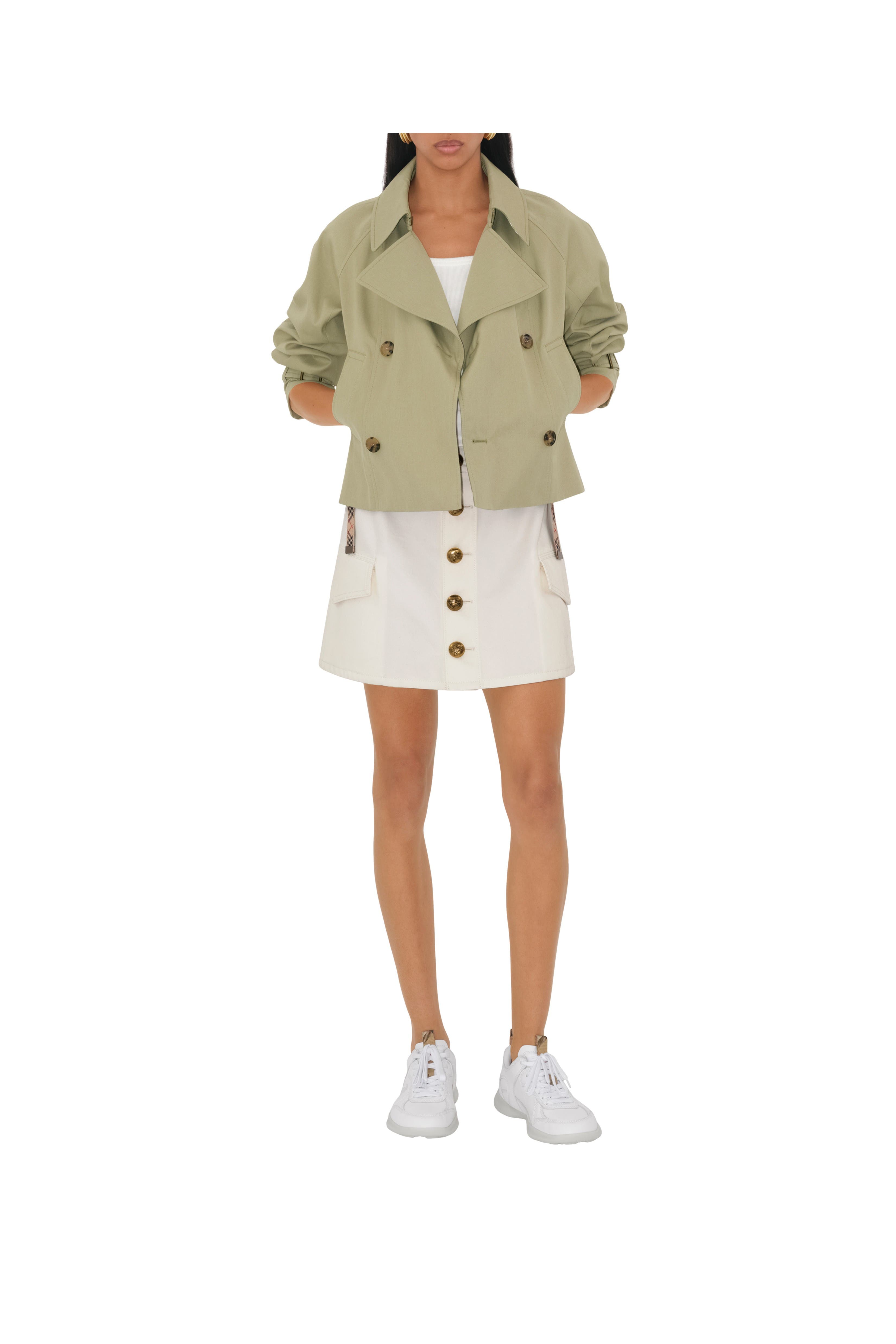 Burberry Leather Matrix Sneakers, Alternate, color, 