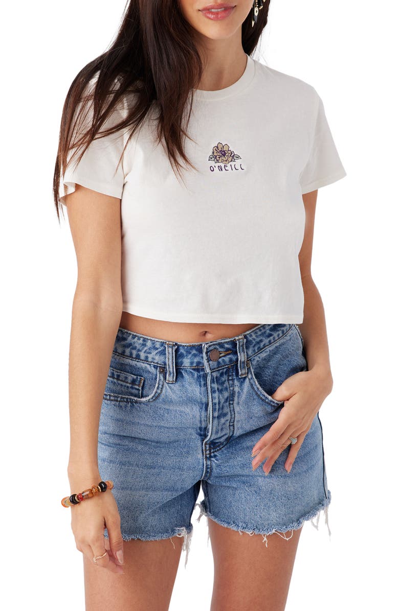 O'Neill Ditsy Crop T-Shirt, Main, color,