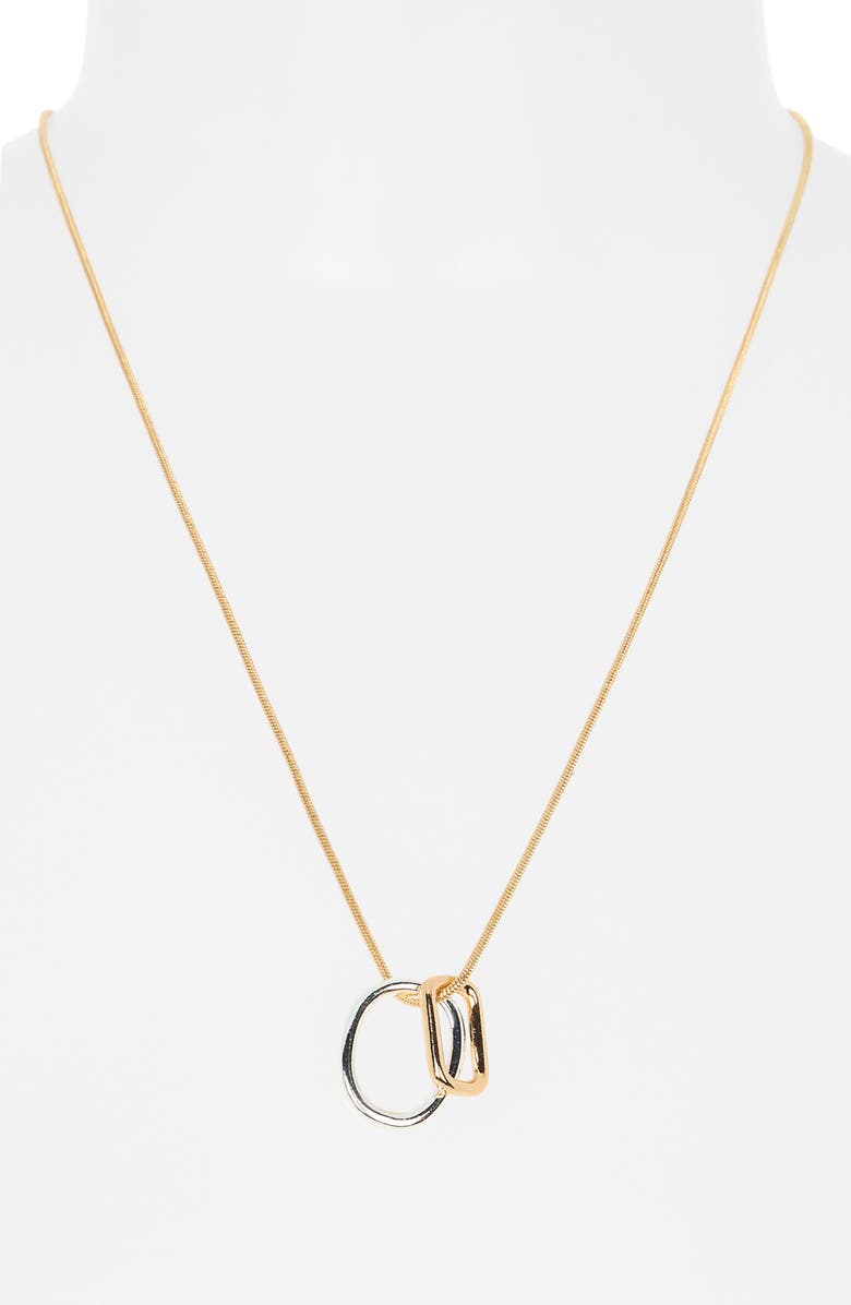 Leith Geo Pendant Necklace, Alternate, color, Gold- Silver
