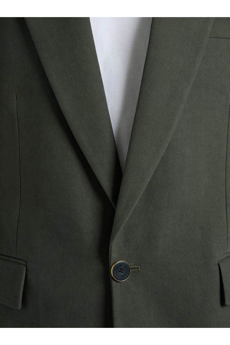 Cotton twill 1-button jacket, Alternate, color, khaki