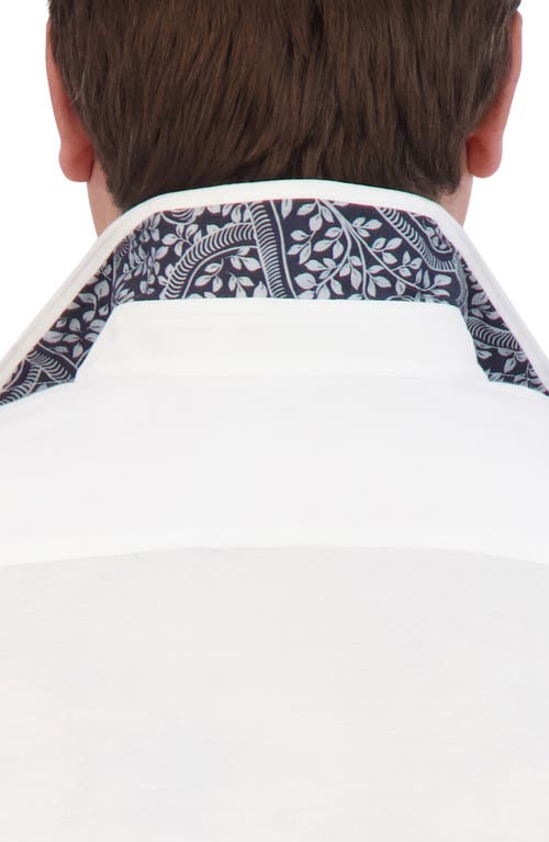 ROBERT GRAHAM ROBERT GRAHAM POSEIDON SHORT SLEEVE LINEN & COTTON JACQUARD BUTTON-UP SHIRT 