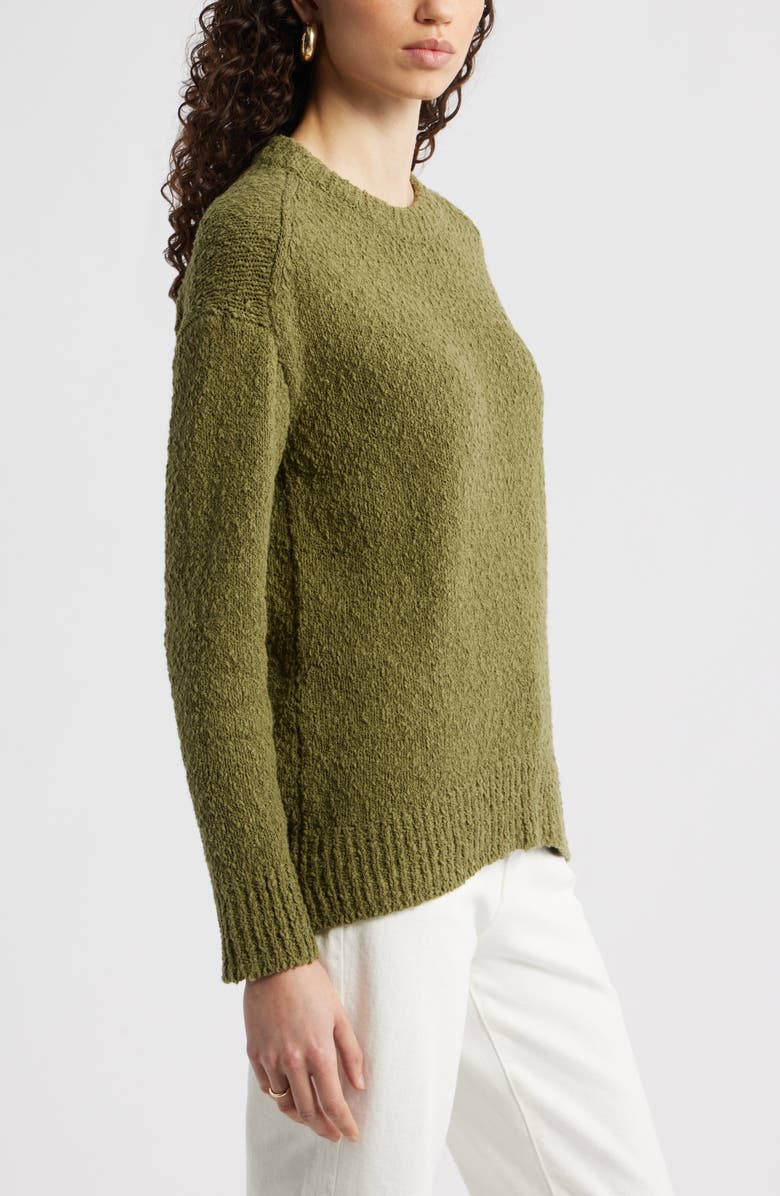 Nordstrom Texture Crewneck Sweater, Alternate, color, Olive Capulet