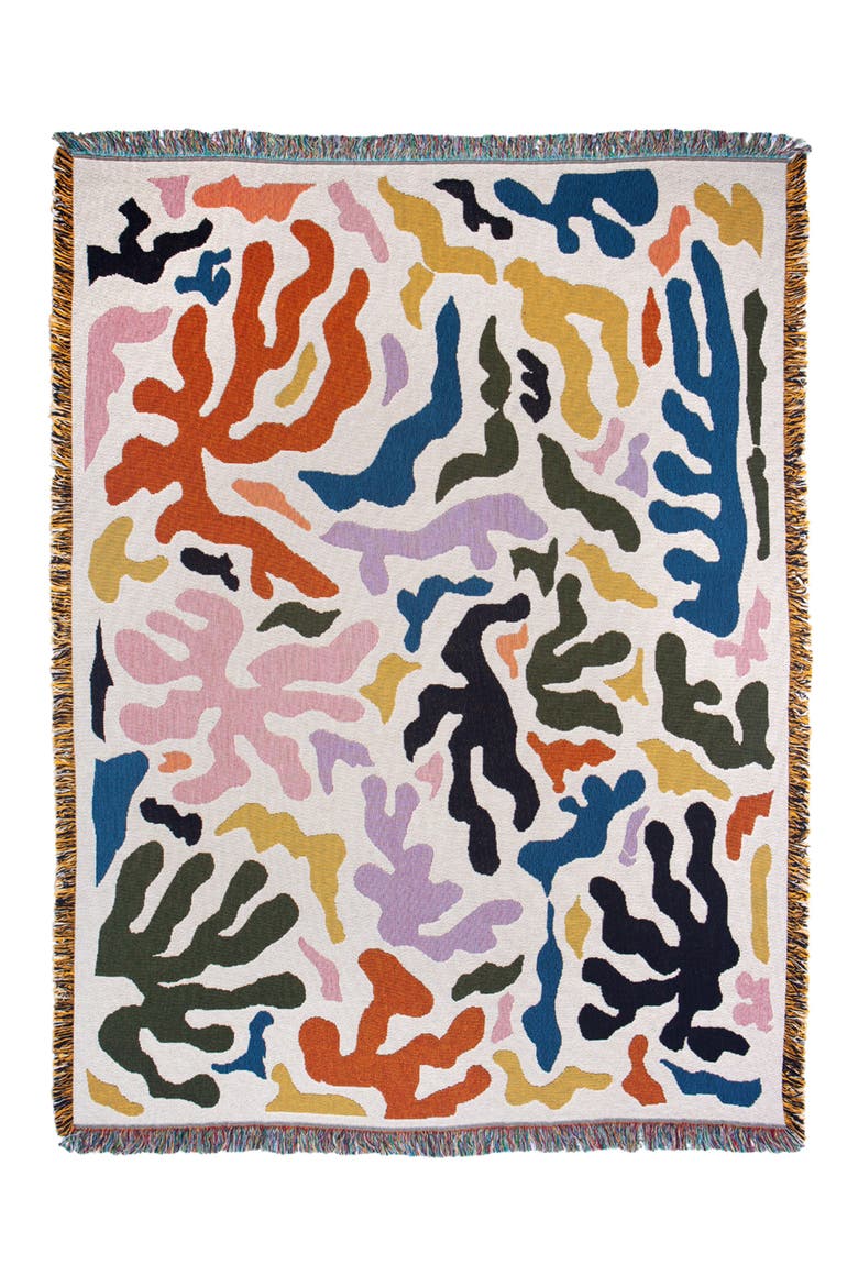 Mercer Woven Throw Blanket, Main, color, MULTI