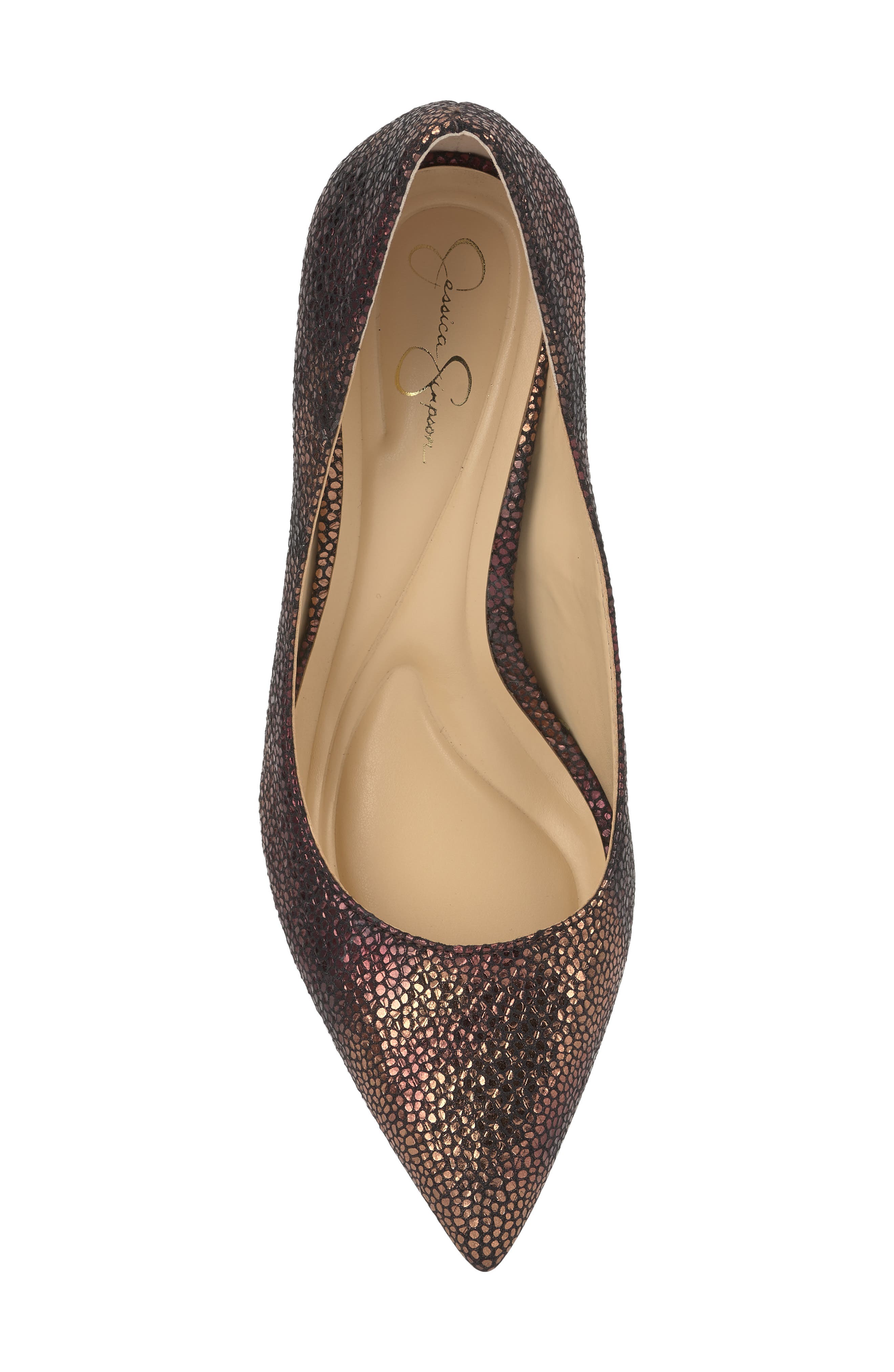 Voemi Pointed Toe Pump, Alternate, color, BRONZE MULTI