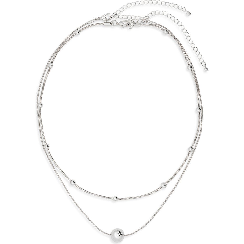 Nordstrom Rack Demi-fine 2-pack Chain Necklaces In Silver