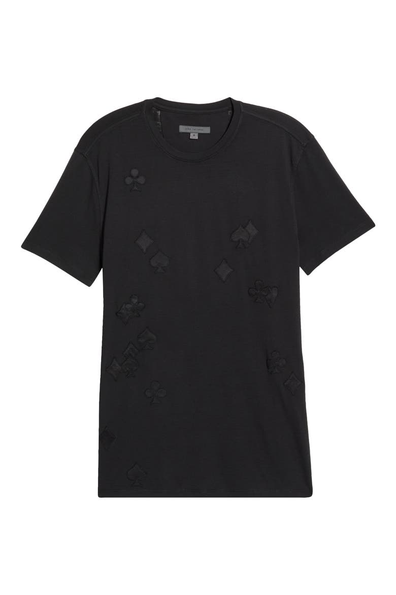 Suits Appliqué Organic Cotton T-Shirt, Main, color, BLACK