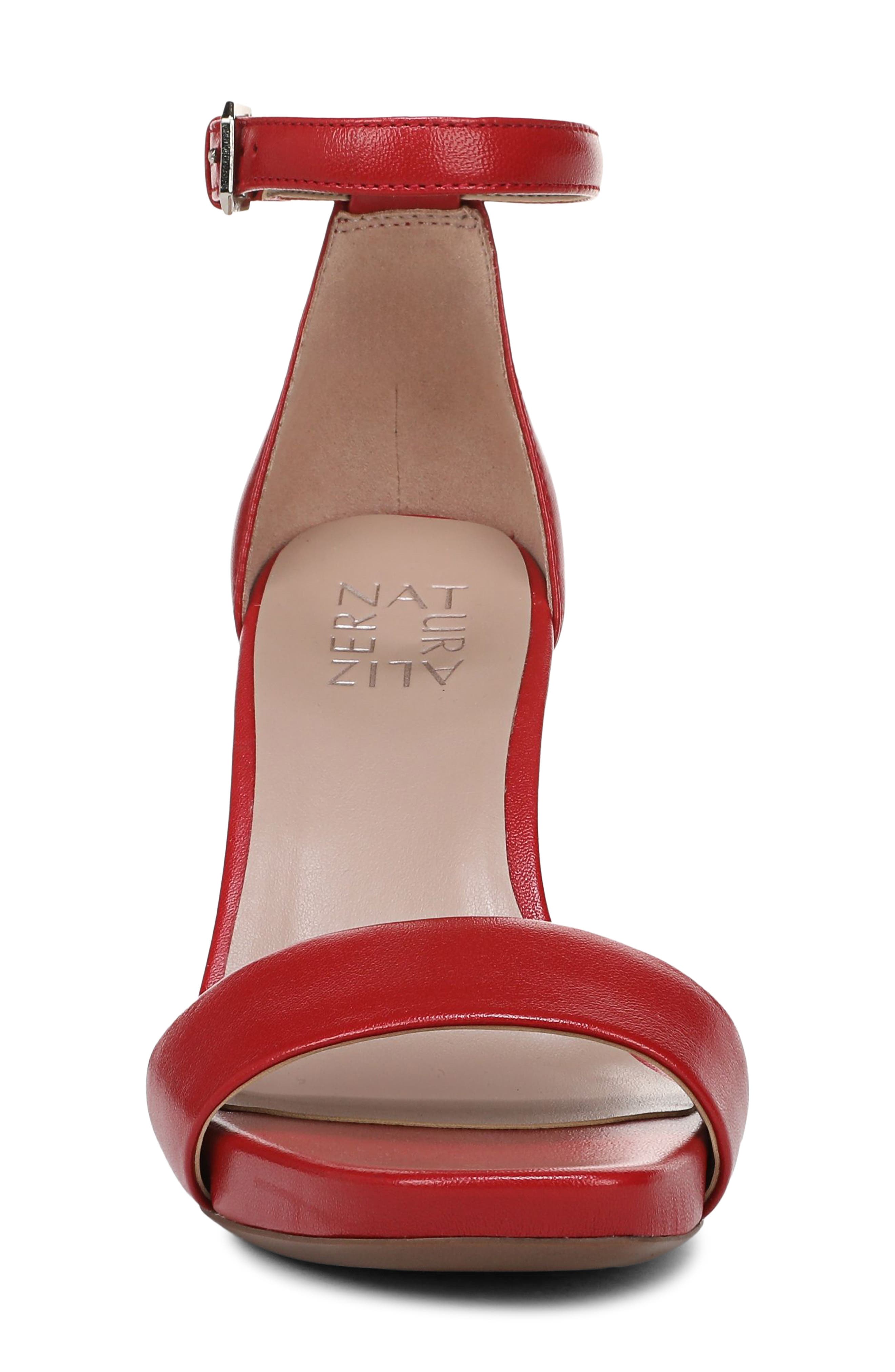 Naturalizer Joy Ankle Strap Sandal, Alternate, color, Red