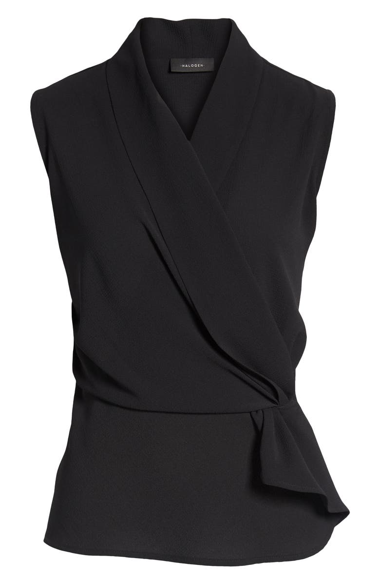 Halogen<sup>®</sup> Draped Sleeveless V-Neck Blouse, Alternate, color, 