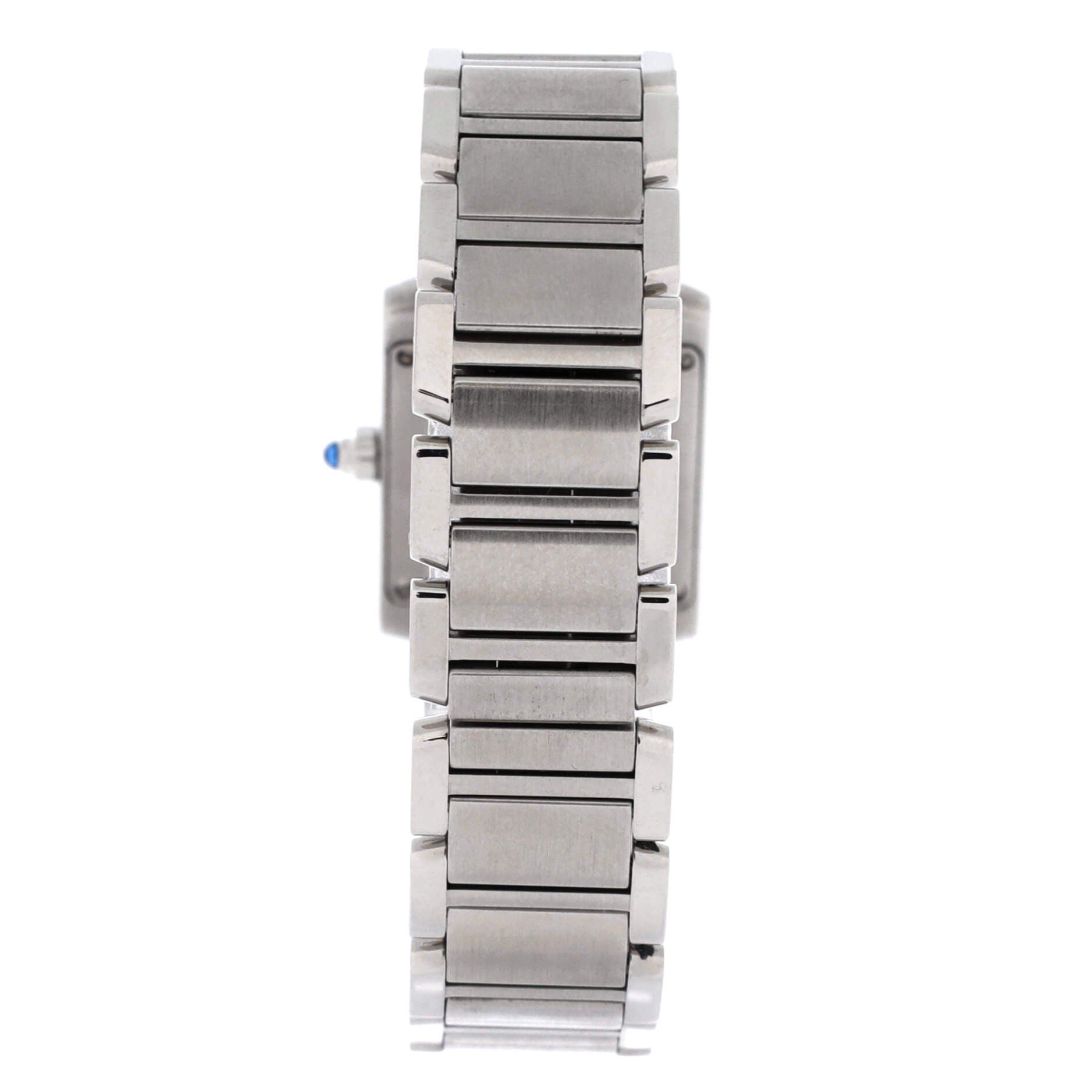 Tank Francaise Quartz Watch Stainless Steel 20, Alternate, color, Metallic Silver