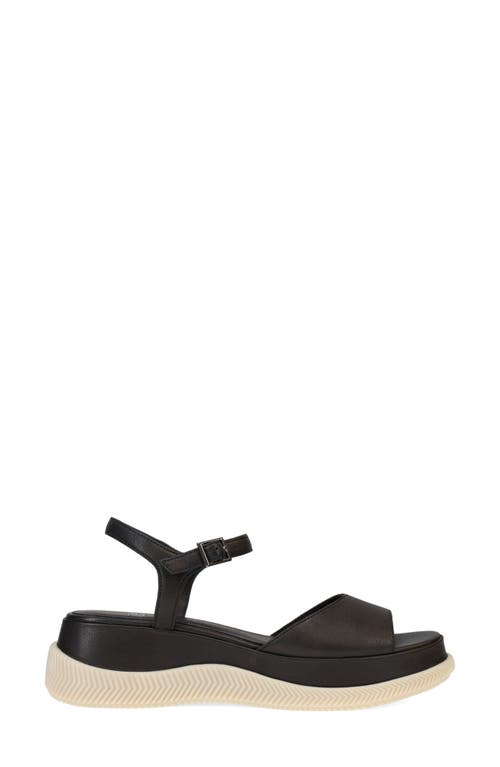 Eileen Fisher Ario Sporty Leather Wedge Sandals