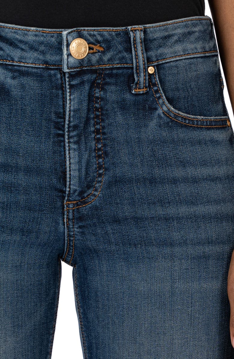 KUT from the Kloth Stella Fab Ab Raw Hem Flare Leg Jeans, Alternate, color, Decent W/Dk Ba