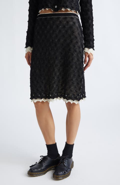 Borlor Double Layer Wool Sweater Skirt