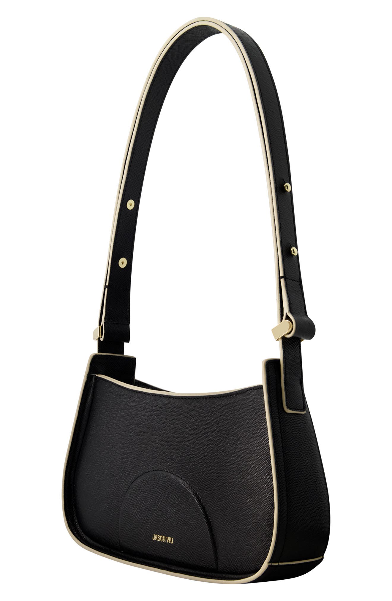ELSA CRESENT SHOULDER BAG, Alternate, color, BLACK