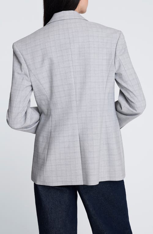 Kenneth Cole Slim Fit Windowpane Plaid Jacket In Gray