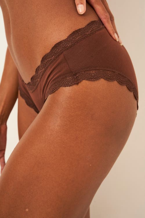 Stripe & Stare Original Knicker Four Pack In Mocha Essentials