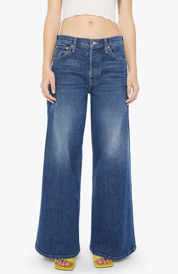 Mother The Twister Sneak High Waist Flared Wide Leg Jeans In Cannonball