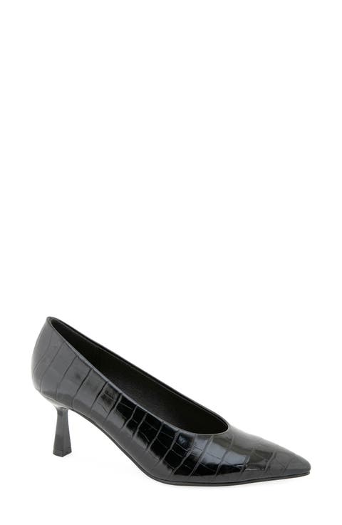 Twila Faux Snakeskin Pointed Toe Pump