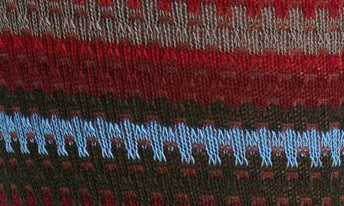 Paul Smith Harvey Stripe Cotton Blend Dress Socks In Burgundy