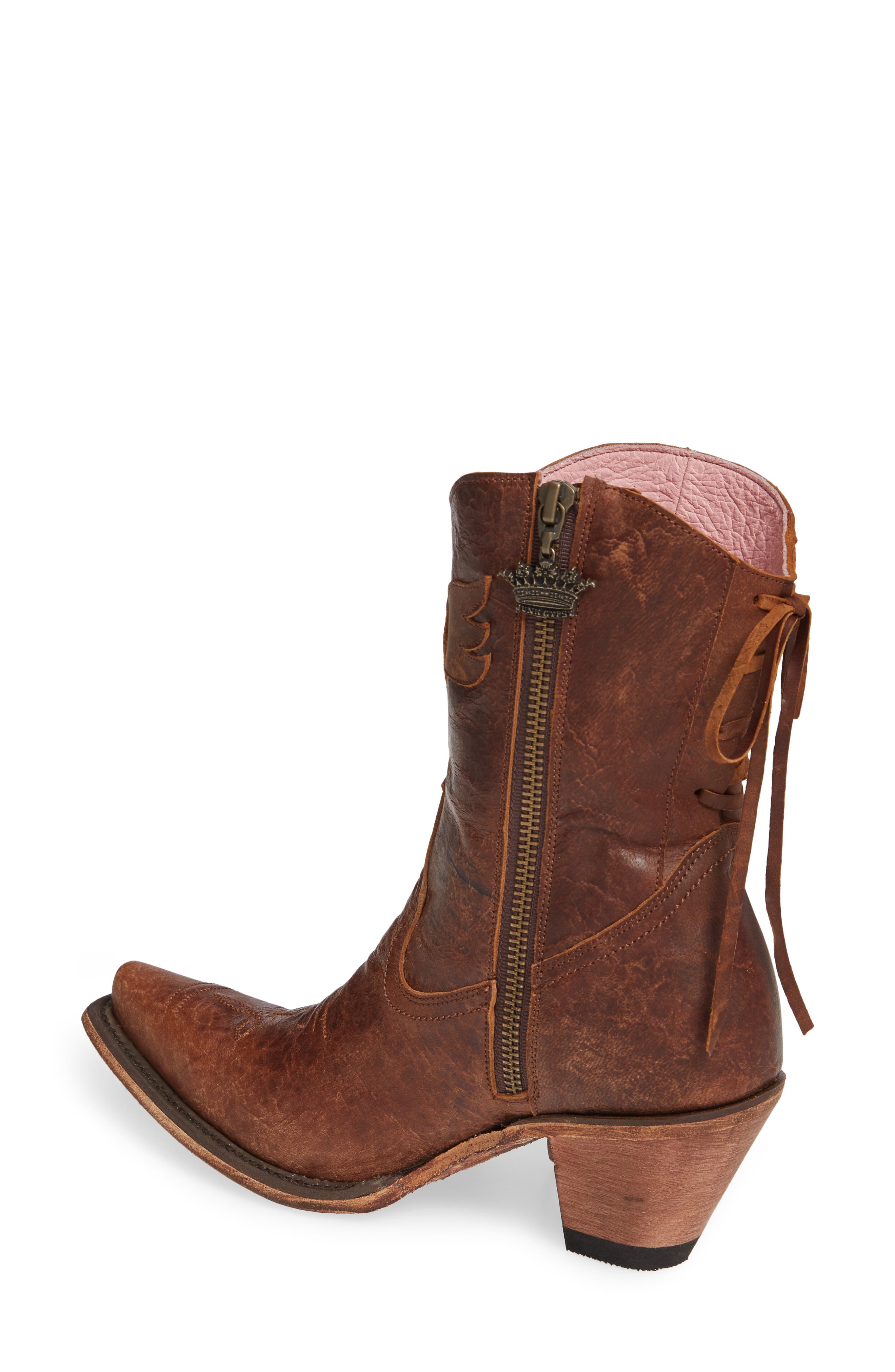 Lane Boots x Junk Gypsy Fringe Western Bootie, Alternate, color, 