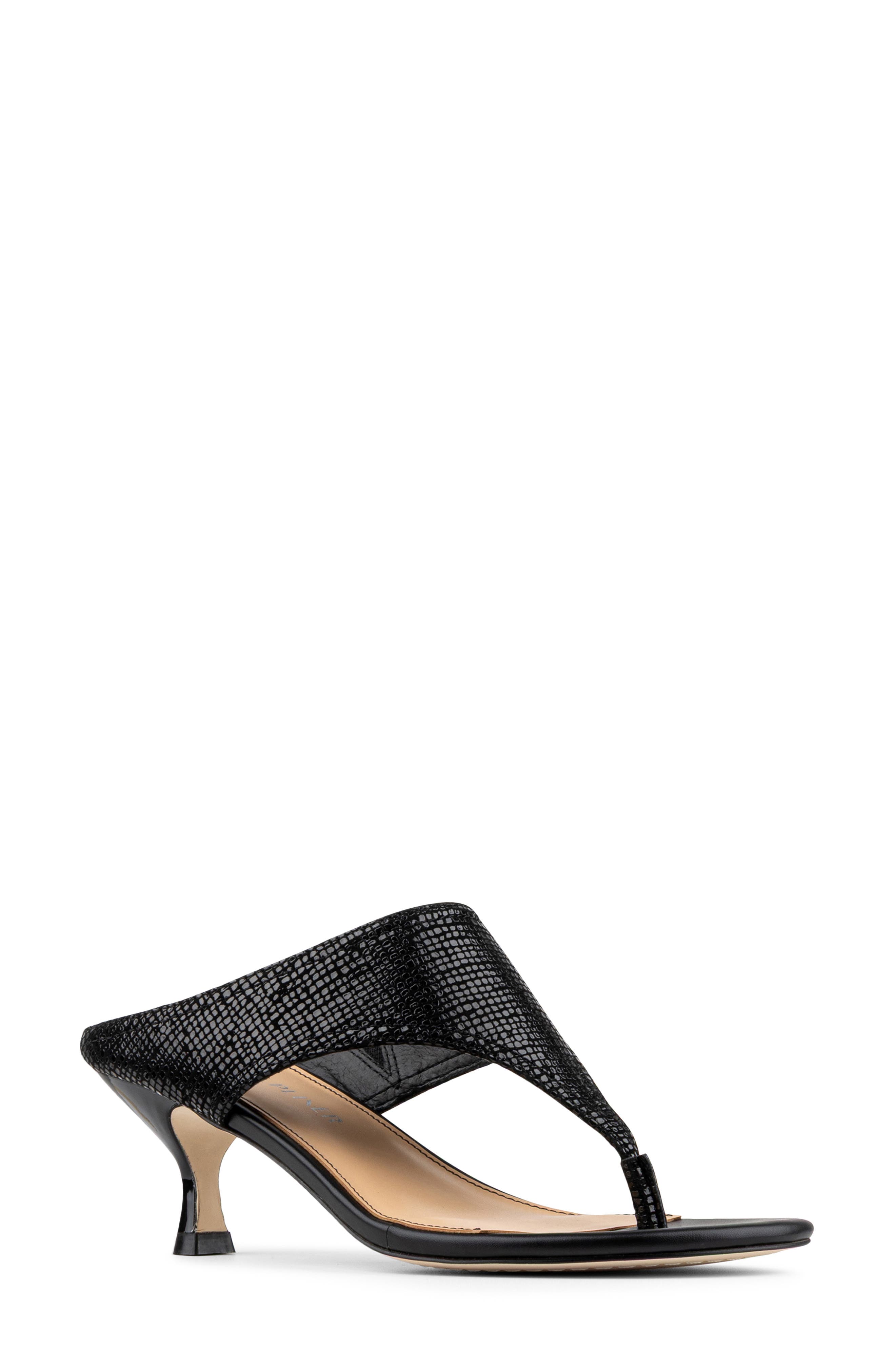 Lucynda Kitten Heel Flip Flop, Main, color, BLACK