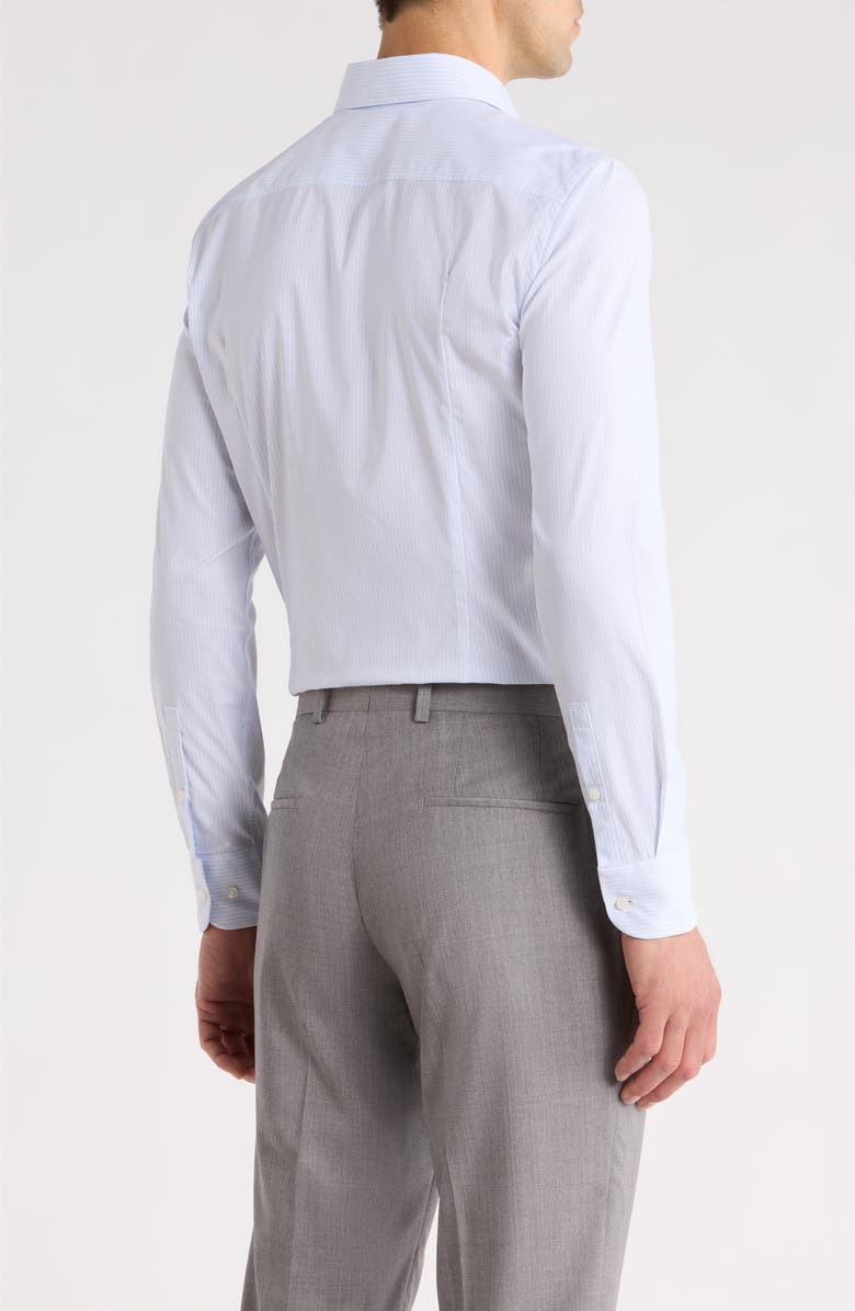 BOSS Hank Kent Slim Fit Stretch Performance Dress Shirt, Alternate, color, Light/ Pastel Blue
