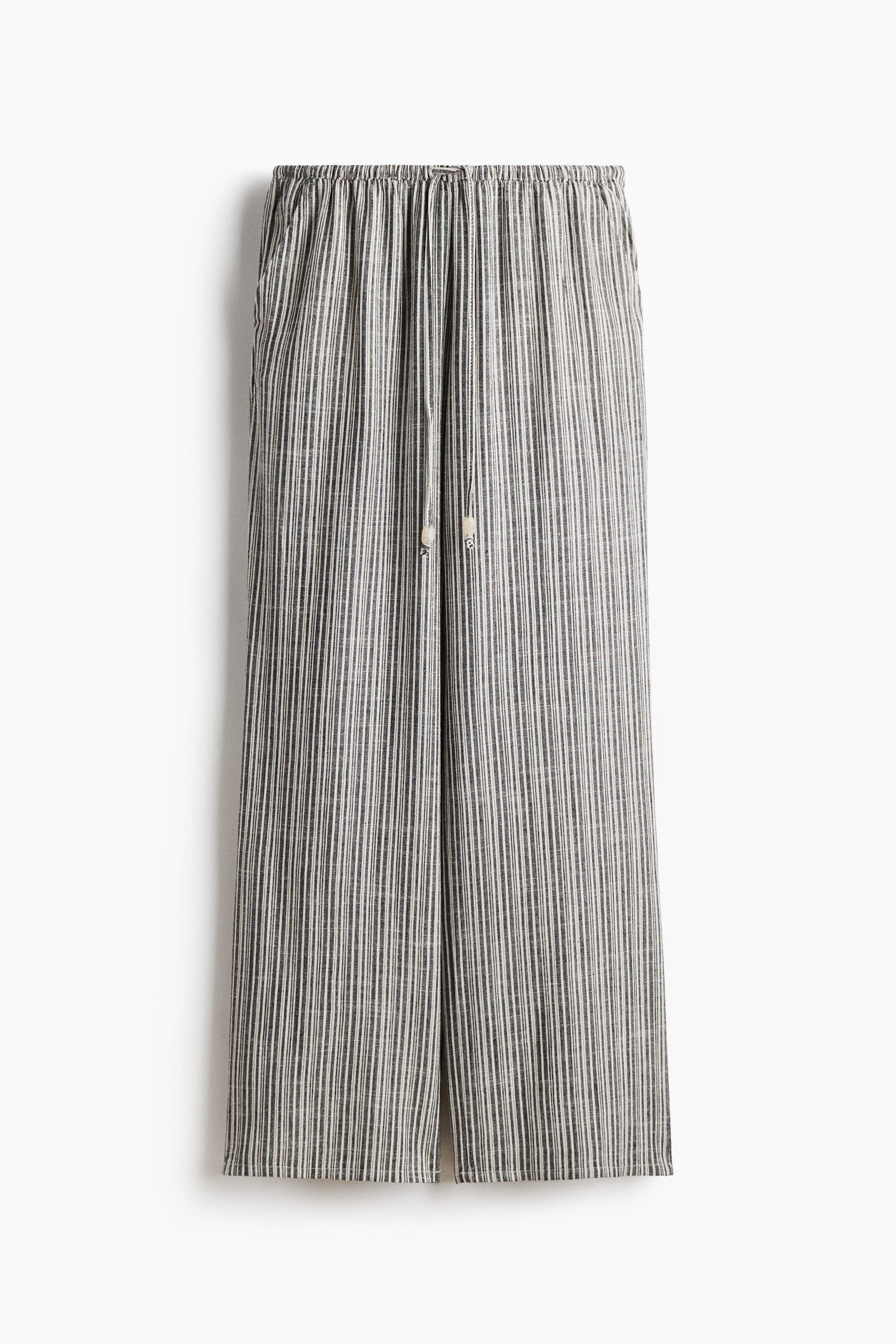 Linen-blend Drawstring Trousers - image 3