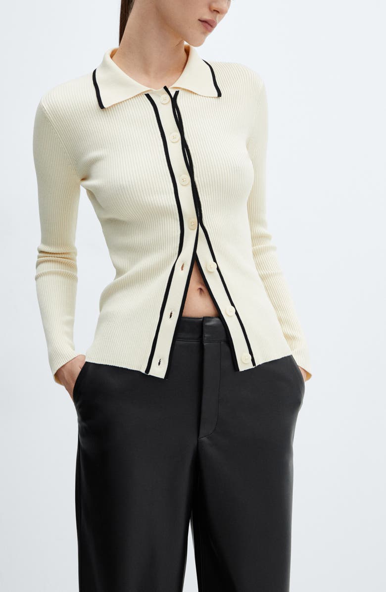 MANGO High Waist Faux Leather Pants, Alternate, color,