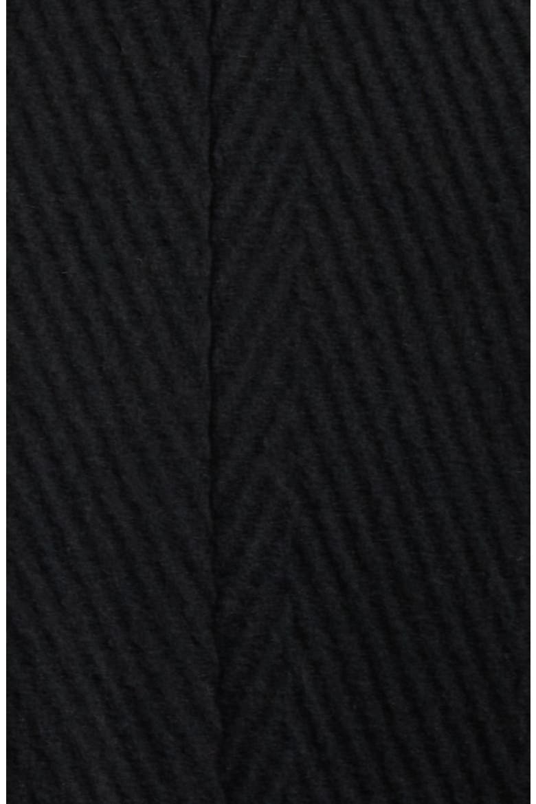 Chevron Pattern Tie Waist Coat, Alternate, color, BLACK