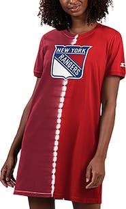 STARTER Women's Starter Red New York Rangers Ace Tie-Dye Sneaker Dress