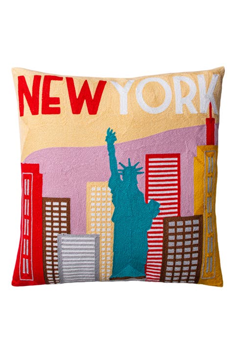 New York - Needlepoint Travel Inspired Pillow