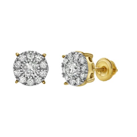 RShack 14K Gold Diamond Stud Earrings - 0.78ct.