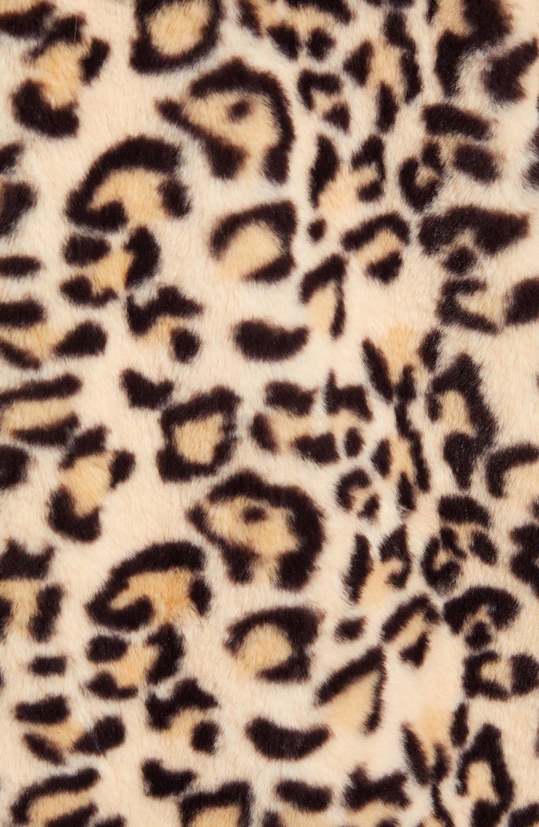 Wit & Wisdom Leopard Print Faux Fur Coat, Alternate, color, 