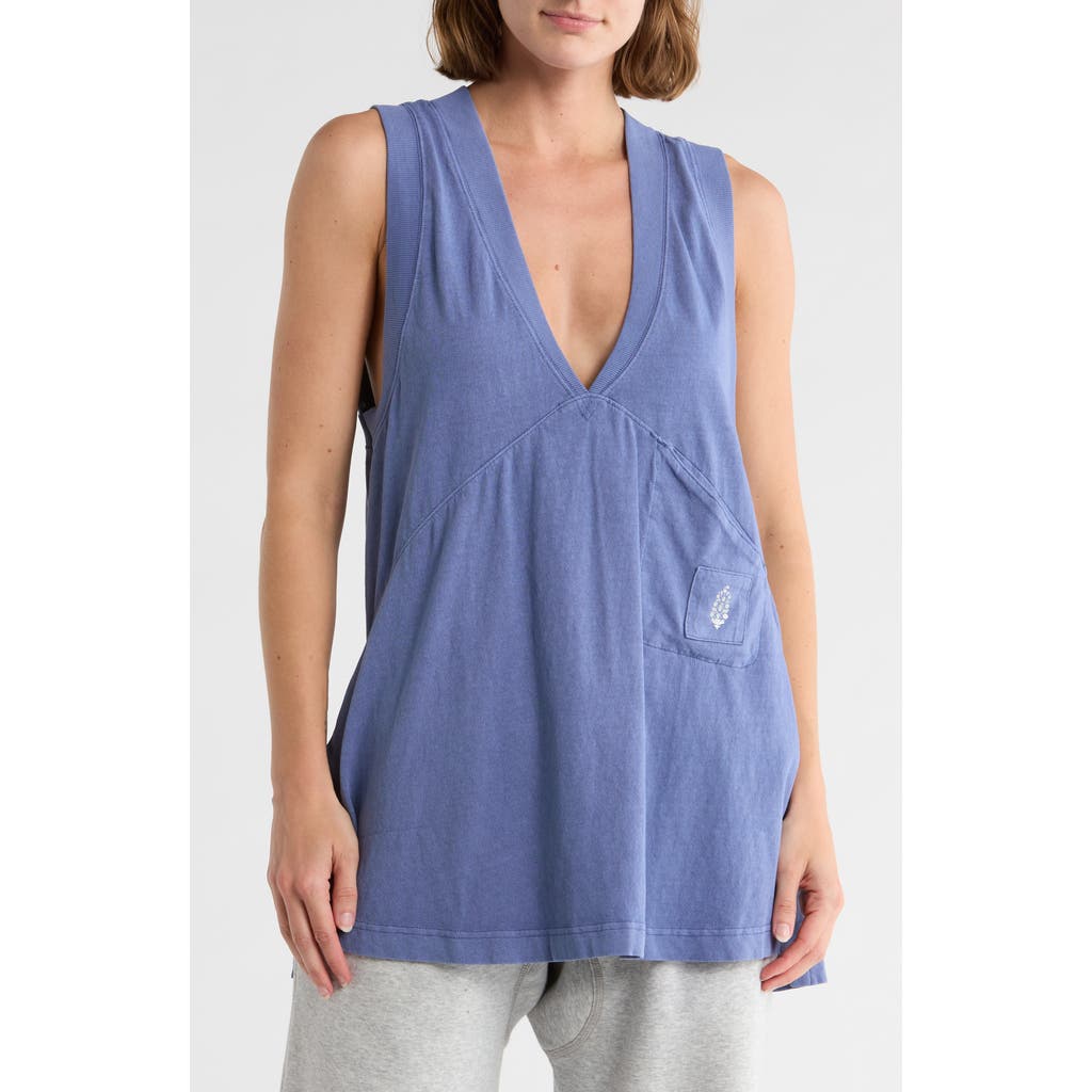 Free People Movement Velocity V-neck Tank Top In Blue