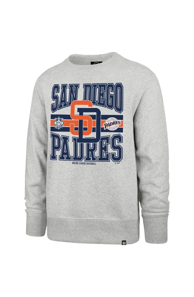 '47 Men's '47  Gray San Diego Padres Letters Headline Pullover Sweatshirt, Alternate, color, Gray