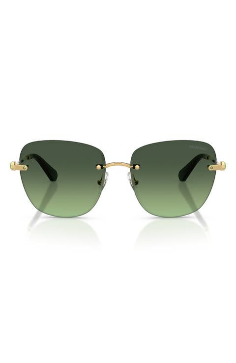 58mm Gradient Square Sunglasses