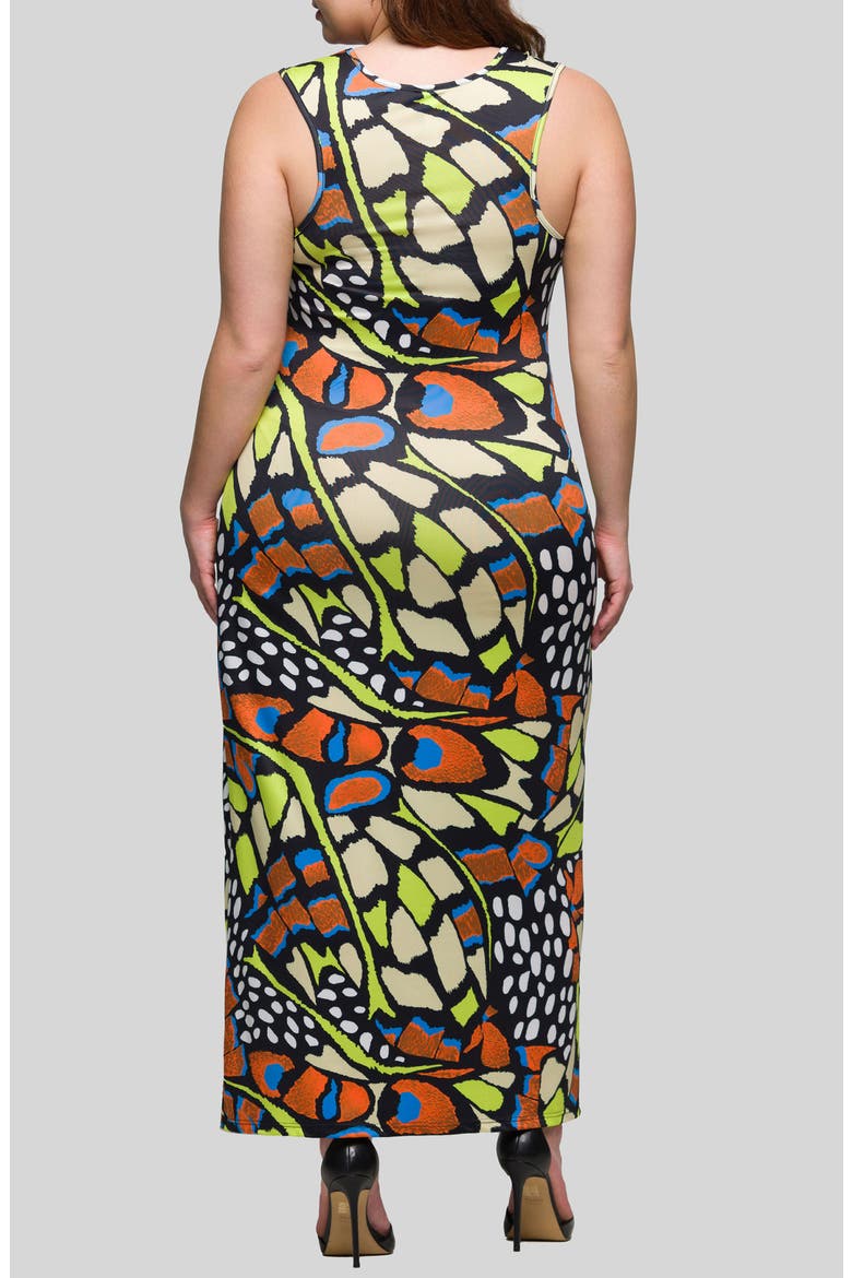 Racerback Tank Maxi Dress, Alternate, color, YELLOW MULTI