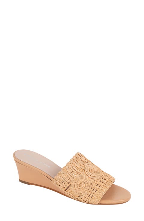 Siesta Raffia Wedge Slide Sandal (Women)