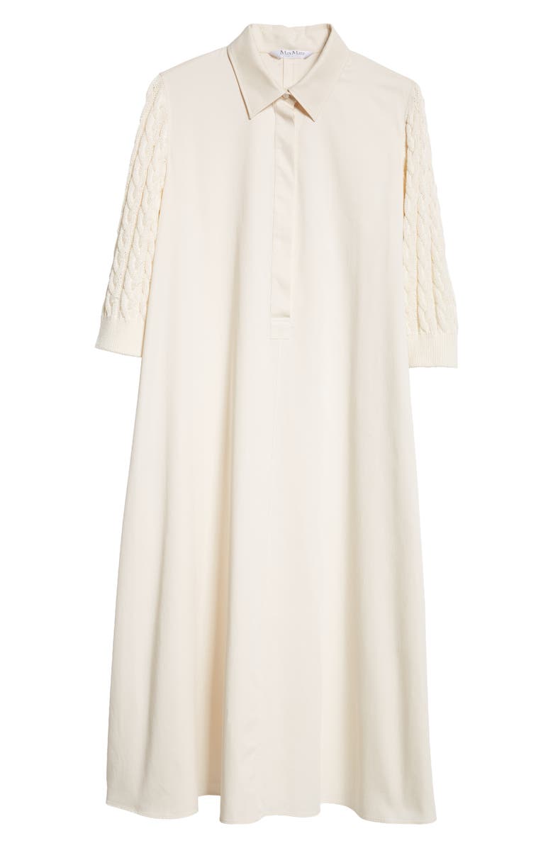 Max Mara Armonia Mixed Media A-Line Dress, Alternate, color, 