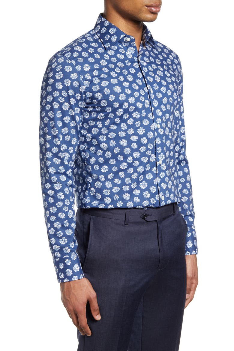 Slim Fit Floral Dress Shirt, Alternate, color, SERRA FLORAL DARK SURF