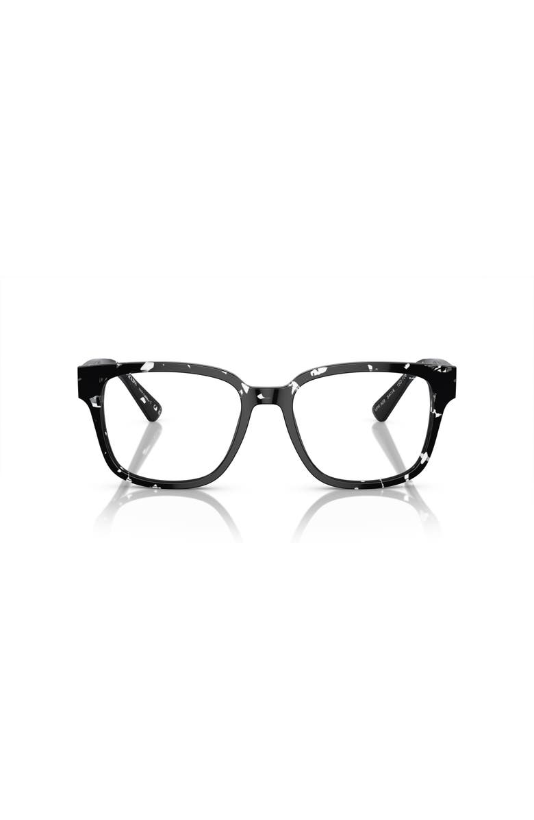 Prada 54mm Rectangle optical glasses, Alternate, color, Brown