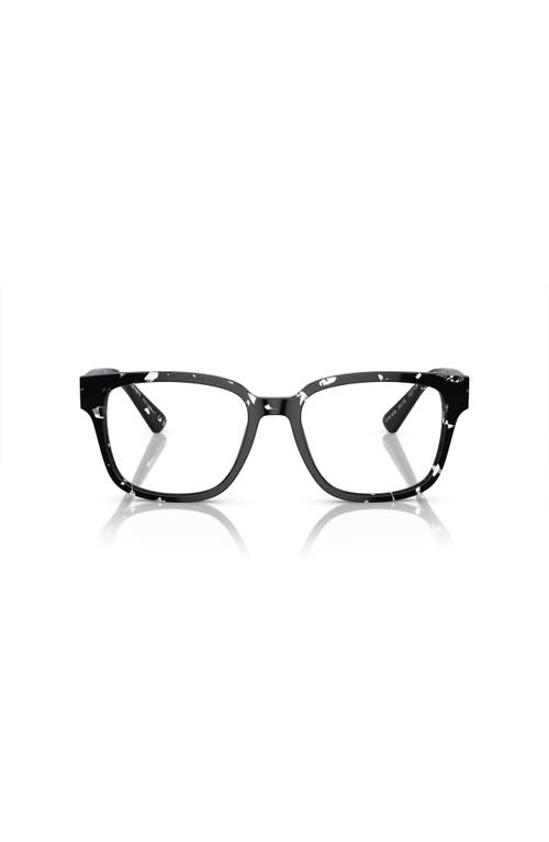 Prada 54mm Rectangle Optical Glasses In Black