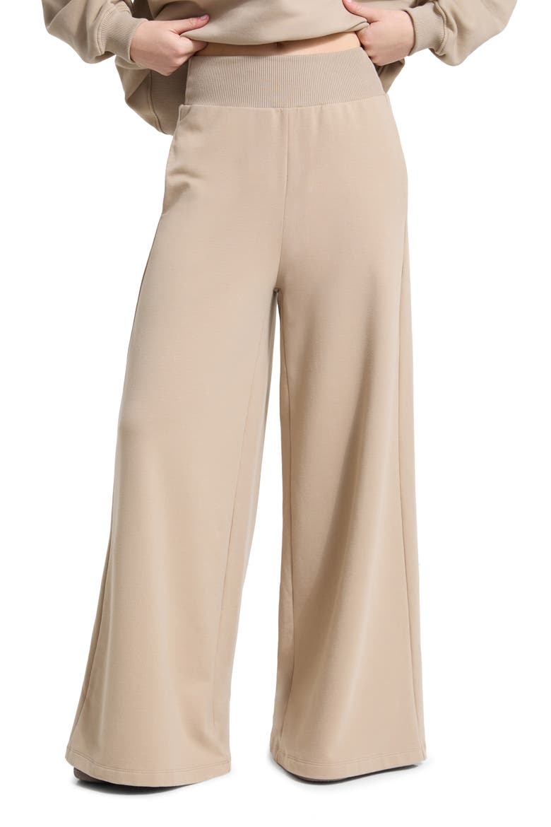 Easton Wide Leg Sweatpants, Main, color, SAND