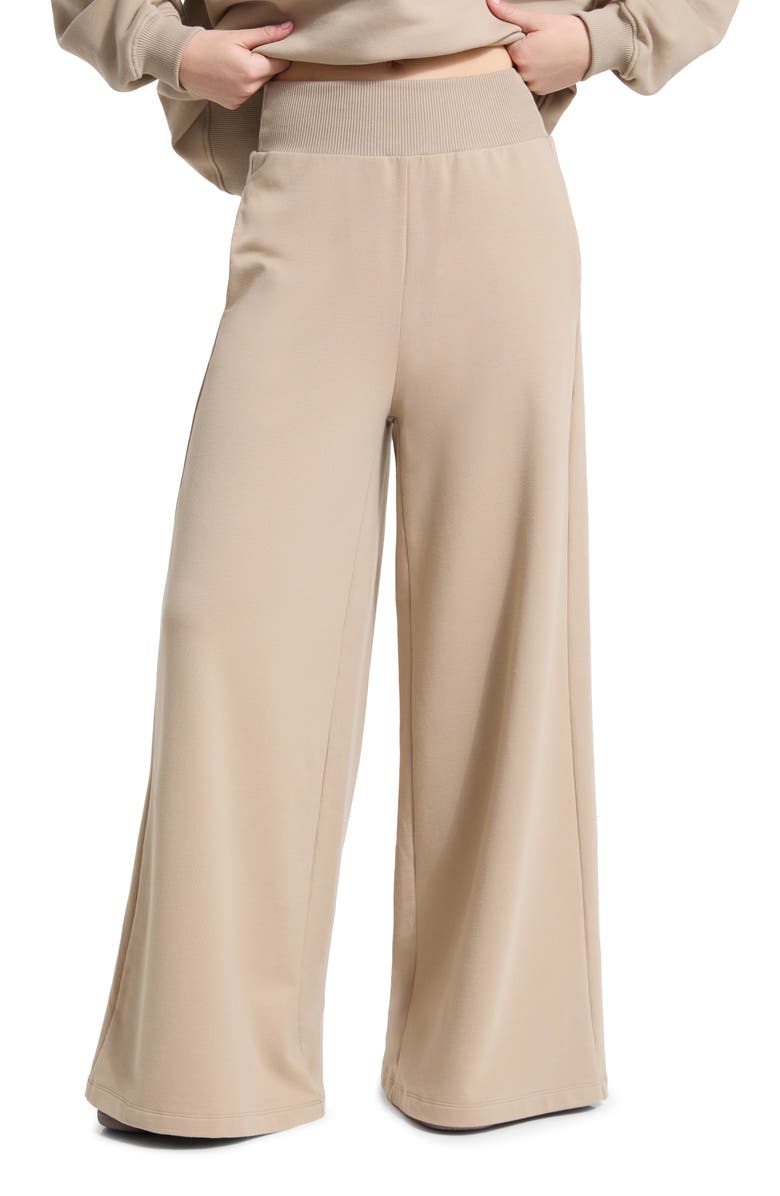 Marcella Easton Wide Leg Sweatpants, Main, color, Sand