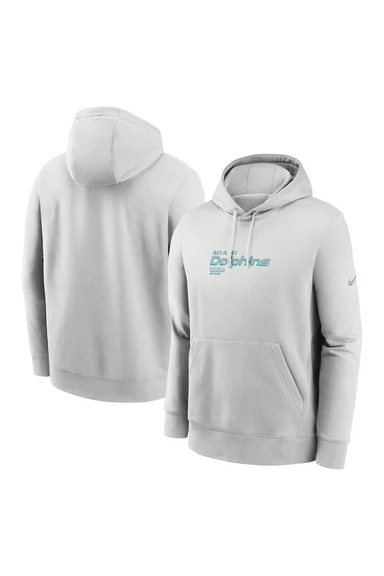 Men's Nike Gray Miami Dolphins Edge Pack French Terry Club Pullover Hoodie, Main, color, Gray