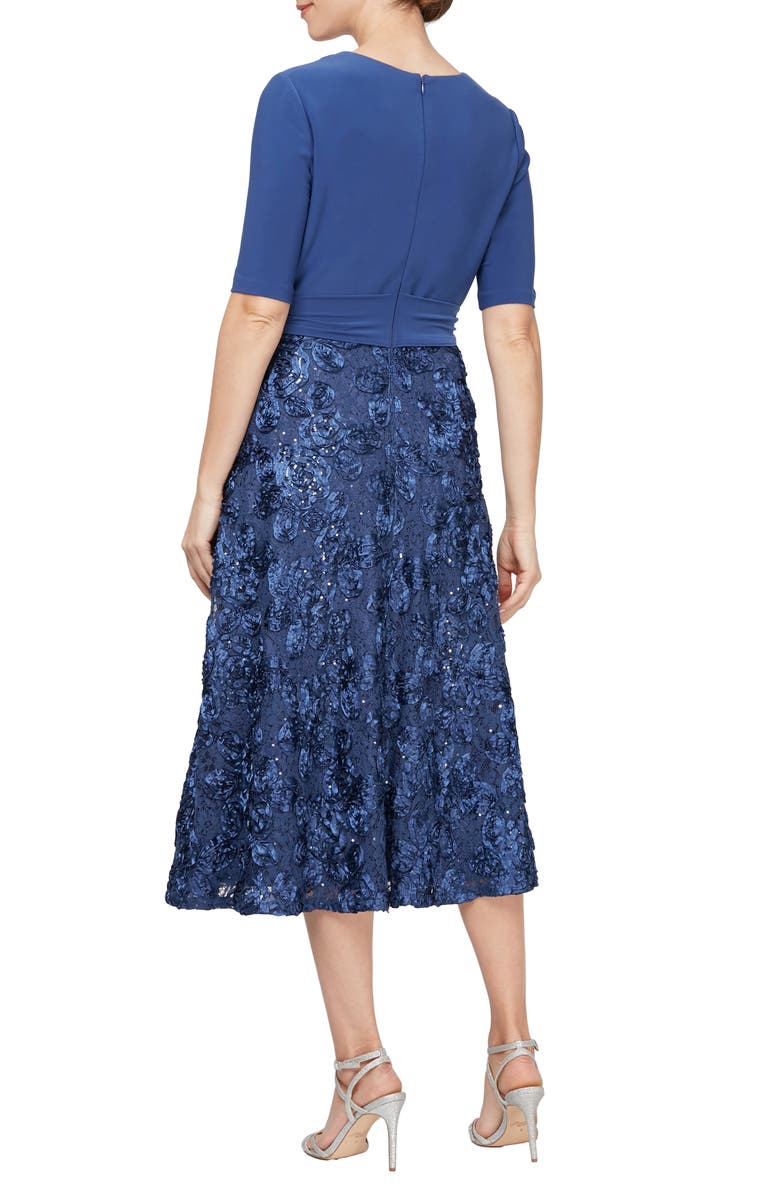 Alex Evenings Embellished Surplice Cocktail Dress, Alternate, color,