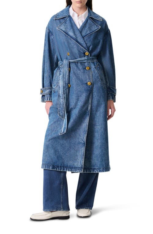 Rag & Bone Blue Featherweight Alora Denim Trench Coat